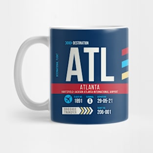 Atlanta (ATL) Airport Code Baggage Tag Mug